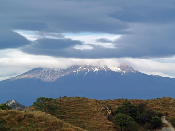 Mount Ngauruhoe (Mount Doom) hidden in clouds